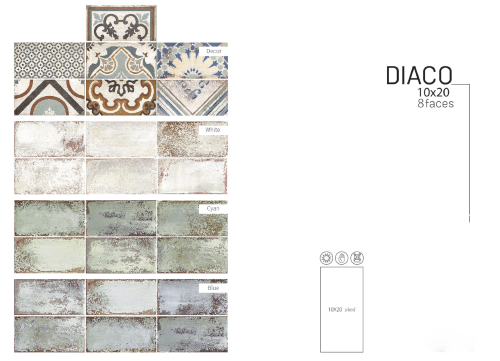 تصویر 1 از خرید سرامیک 10 × 20 مدل DIACO